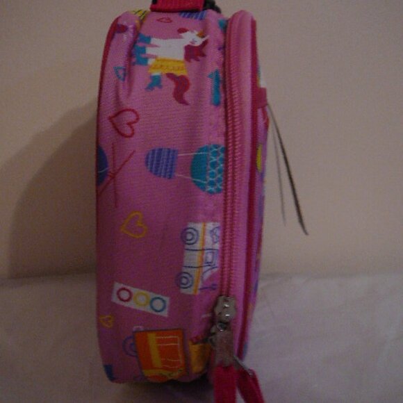 Lone Cone Girls Pink Hot Air Balloon Unicorn Car Fire Truck Std Lunch Box-NEW - Picture 3 of 5